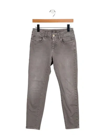 Pre-owned Closed Mid-rise Skinny Leg Jeans In Gray