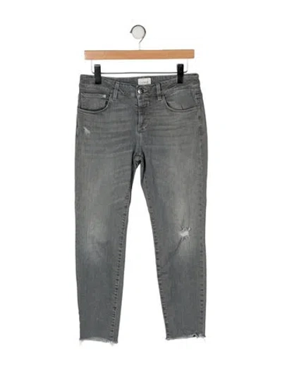 Pre-owned Closed Mid-rise Skinny Leg Jeans In Gray