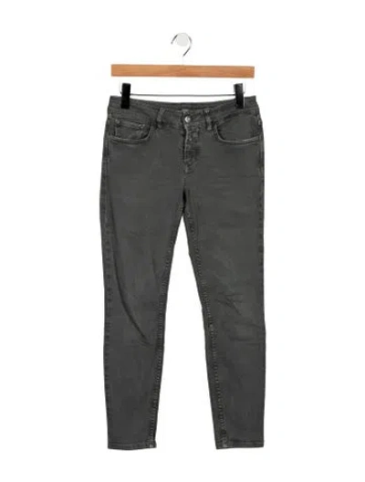 Pre-owned Closed Mid-rise Skinny Leg Jeans In Gray