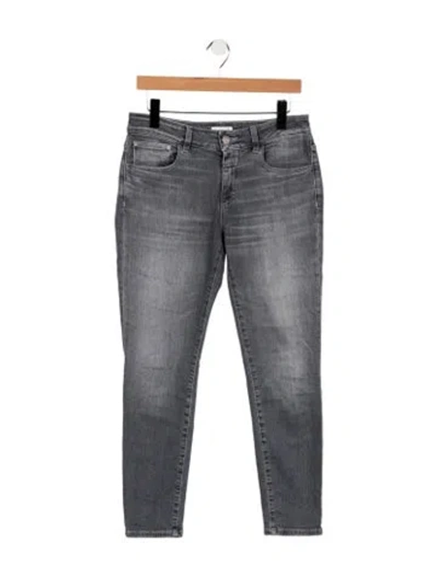 Pre-owned Closed Mid-rise Skinny Leg Jeans In Gray
