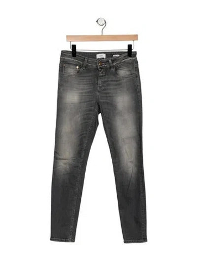 Pre-owned Closed Mid-rise Skinny Leg Jeans In Gray