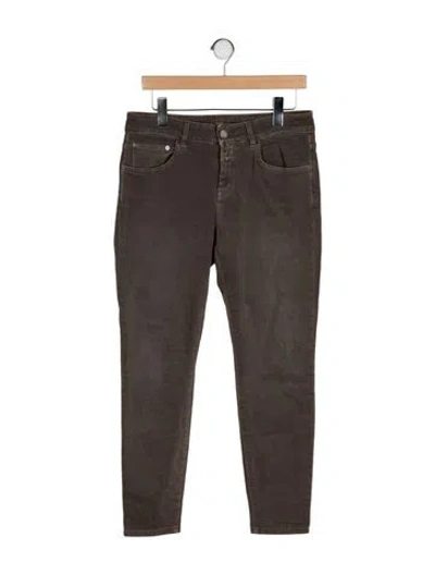 Pre-owned Closed Mid-rise Skinny Leg Jeans In Green