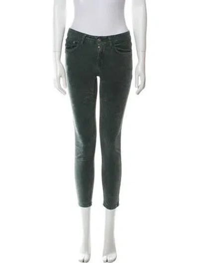 Pre-owned Closed Mid-rise Skinny Leg Jeans In Green