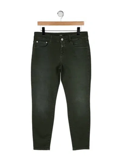 Pre-owned Closed Mid-rise Skinny Leg Jeans In Green