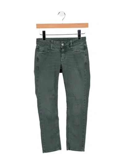 Pre-owned Closed Mid-rise Skinny Leg Jeans In Green