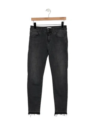 Pre-owned Closed Mid-rise Skinny Leg Jeans In Grey