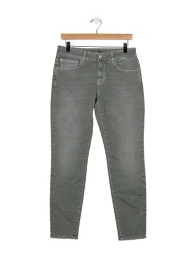 Pre-owned Closed Mid-rise Skinny Leg Jeans In Grey