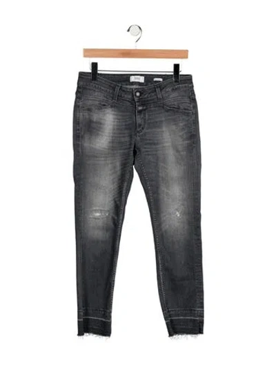 Pre-owned Closed Mid-rise Skinny Leg Jeans In Grey