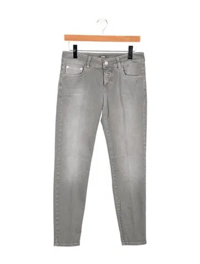 Pre-owned Closed Mid-rise Skinny Leg Jeans In Grey