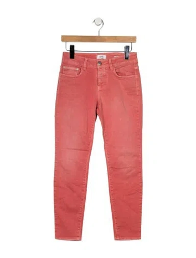Pre-owned Closed Mid-rise Skinny Leg Jeans In Orange