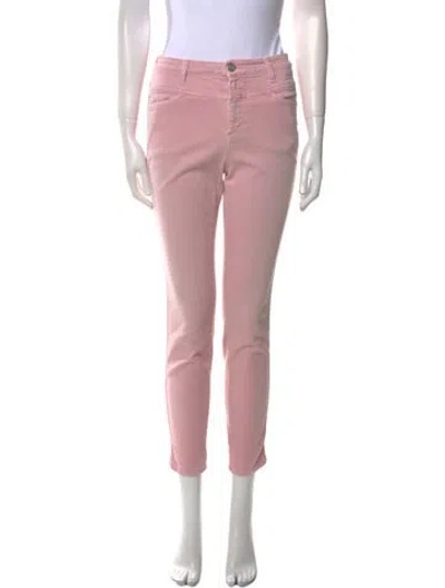 Pre-owned Closed Mid-rise Skinny Leg Jeans In Pink