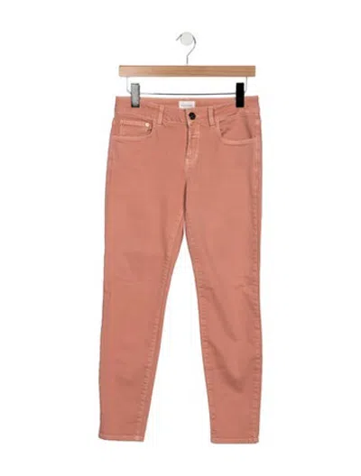 Pre-owned Closed Mid-rise Skinny Leg Jeans In Pink