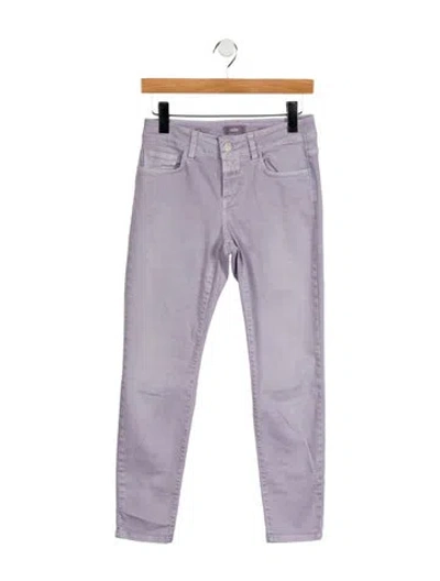 Pre-owned Closed Mid-rise Skinny Leg Jeans In Purple