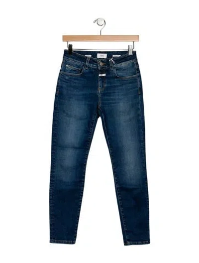 Pre-owned Closed Mid-rise Skinny Leg Jeans W/ Tags In Blue
