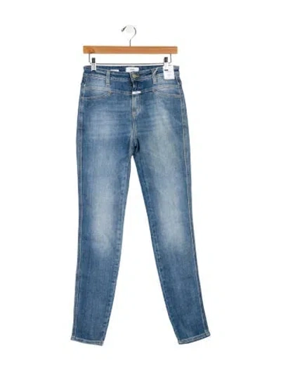 Pre-owned Closed Mid-rise Skinny Leg Jeans W/ Tags In Blue