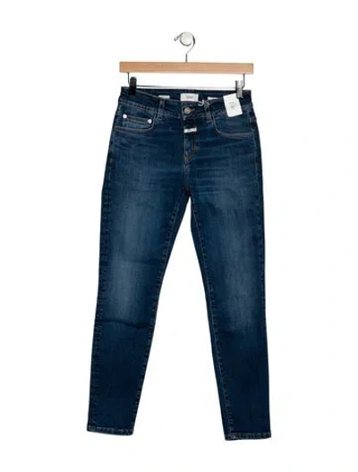 Pre-owned Closed Mid-rise Skinny Leg Jeans W/ Tags In Blue
