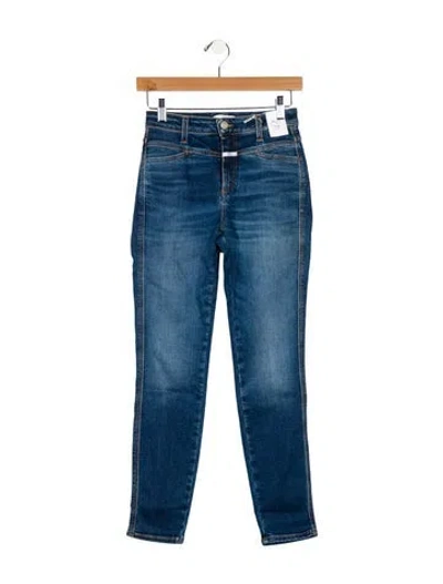 Pre-owned Closed Mid-rise Skinny Leg Jeans W/ Tags In Blue