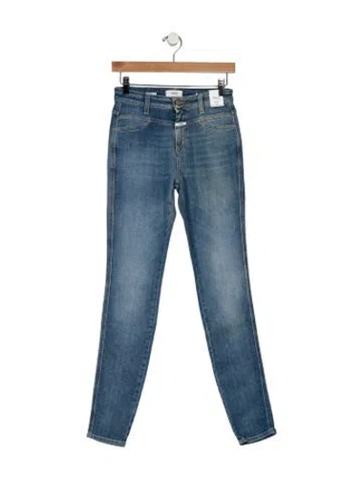 Pre-owned Closed Mid-rise Skinny Leg Jeans W/ Tags In Blue