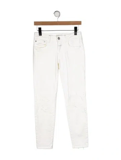 Pre-owned Closed Mid-rise Skinny Leg Jeans In White