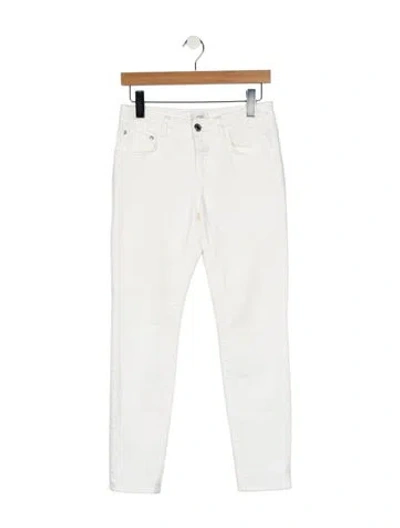 Pre-owned Closed Mid-rise Skinny Leg Jeans In White