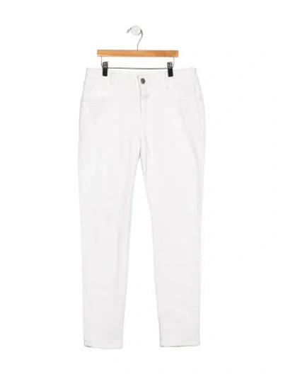 Pre-owned Closed Mid-rise Skinny Leg Jeans In White