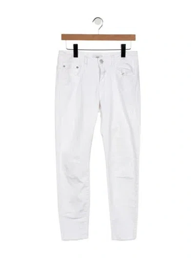 Pre-owned Closed Mid-rise Skinny Leg Jeans In White