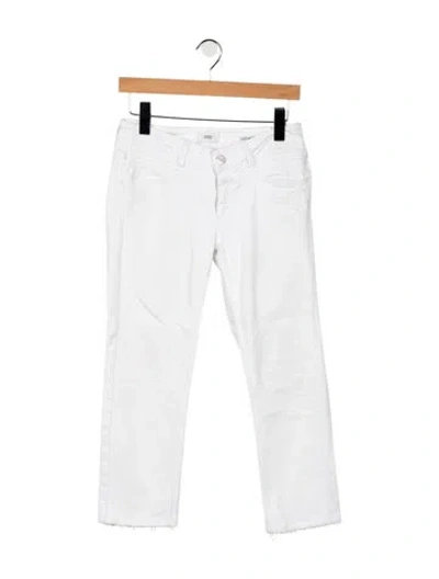 Pre-owned Closed Mid-rise Skinny Leg Jeans In White