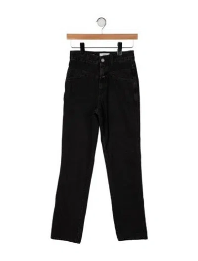 Pre-owned Closed Mid-rise Straight Leg Jeans In Black