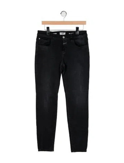 Pre-owned Closed Mid-rise Straight Leg Jeans In Black