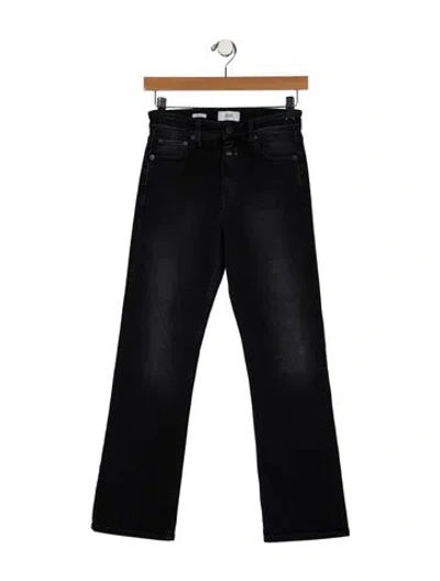 Pre-owned Closed Mid-rise Straight Leg Jeans In Black