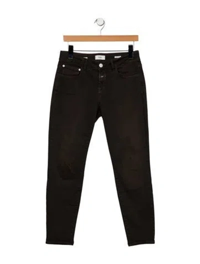 Pre-owned Closed Mid-rise Straight Leg Jeans In Black