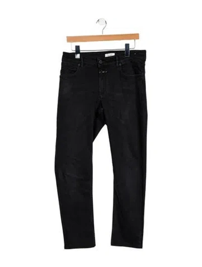 Pre-owned Closed Mid-rise Straight Leg Jeans In Black