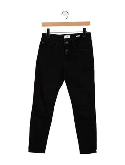 Pre-owned Closed Mid-rise Straight Leg Jeans In Black