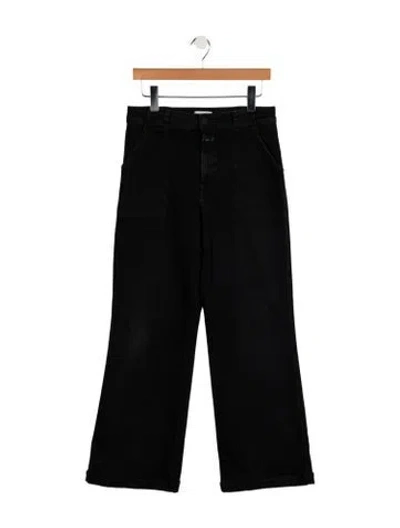 Pre-owned Closed Mid-rise Straight Leg Jeans In Black