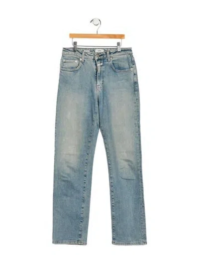 Pre-owned Closed Mid-rise Straight Leg Jeans In Blue