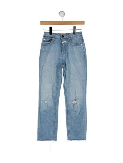Pre-owned Closed Mid-rise Straight Leg Jeans In Blue