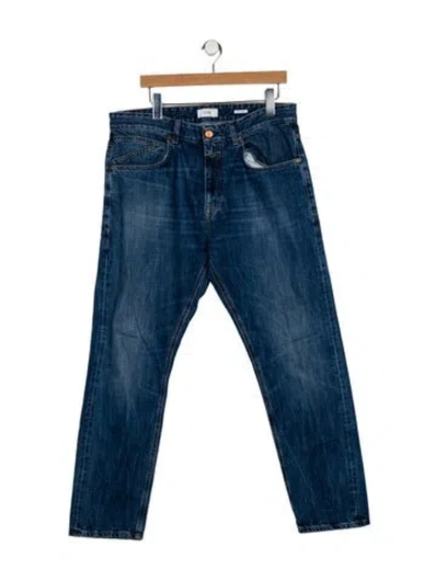 Pre-owned Closed Mid-rise Straight Leg Jeans In Blue