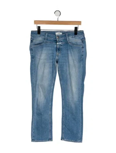Pre-owned Closed Mid-rise Straight Leg Jeans In Blue