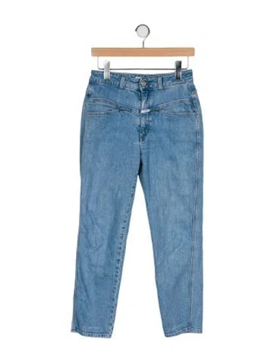 Pre-owned Closed Mid-rise Straight Leg Jeans In Blue