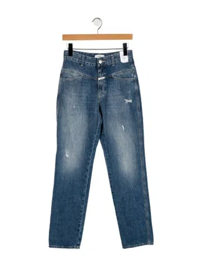 Pre-owned Closed Mid-rise Straight Leg Jeans In Blue