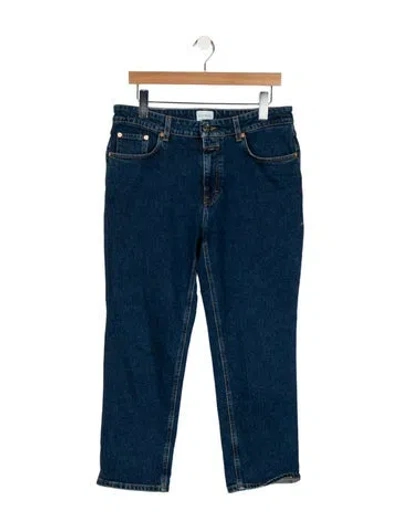 Pre-owned Closed Mid-rise Straight Leg Jeans In Blue
