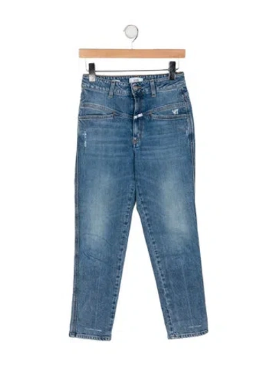 Pre-owned Closed Mid-rise Straight Leg Jeans In Blue