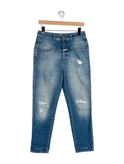 Pre-owned Closed Mid-rise Straight Leg Jeans In Blue