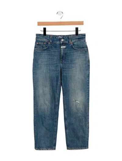 Pre-owned Closed Mid-rise Straight Leg Jeans In Blue