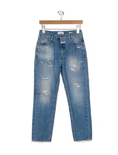 Pre-owned Closed Mid-rise Straight Leg Jeans In Blue