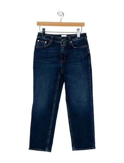 Pre-owned Closed Mid-rise Straight Leg Jeans In Blue