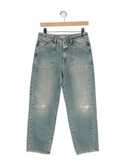 Pre-owned Closed Mid-rise Straight Leg Jeans In Blue