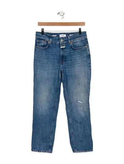 Pre-owned Closed Mid-rise Straight Leg Jeans In Blue