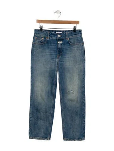 Pre-owned Closed Mid-rise Straight Leg Jeans In Blue