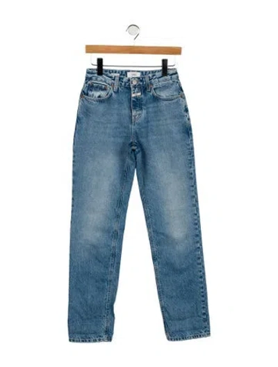 Pre-owned Closed Mid-rise Straight Leg Jeans In Blue